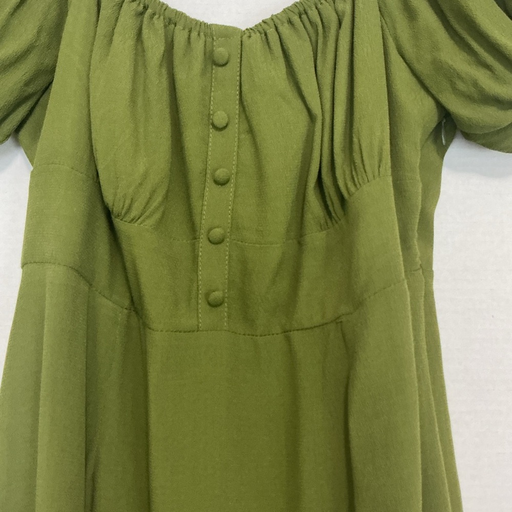 Green Off-Shoulder Dress and On The Shoulder Long, Maxi Dress. Size Medium,